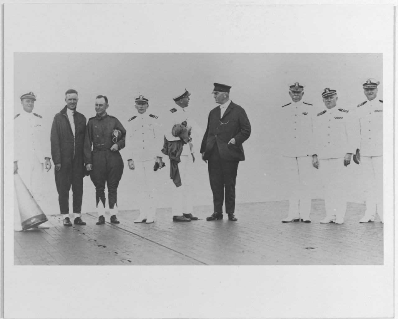 Officers aboard USS LANGLEY (CV-1)