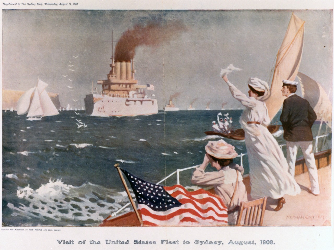 Photo #: NH 81513-KN World Cruise of the &quot;Great White Fleet&quot;, 1907-1909
