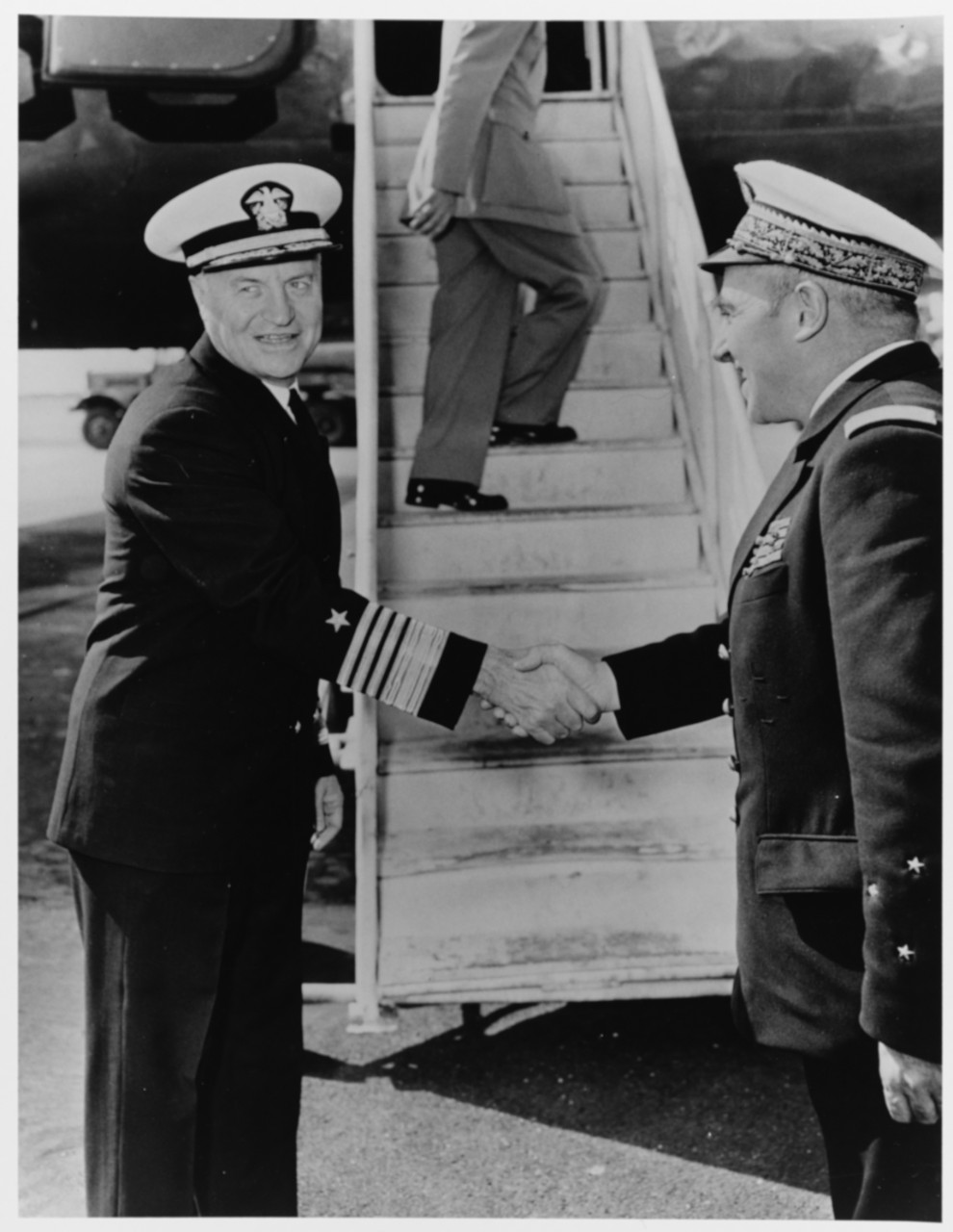Admiral Forrest Sherman, USN (left)