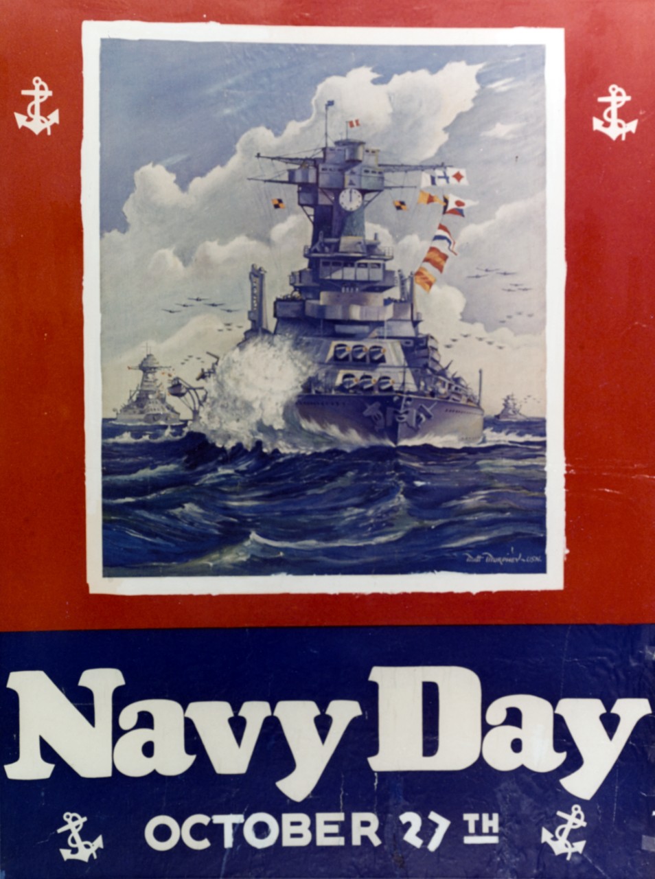 Navy Day Poster by artist Matt Murphey, issued 5 August 1940, original poster size 28" x 40".