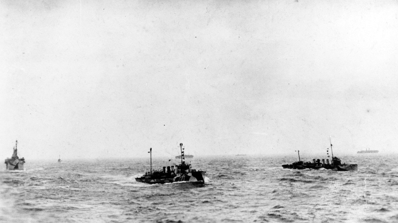 Photo #: NH 82979  Troopship convoy at sea in the Atlantic, 1918