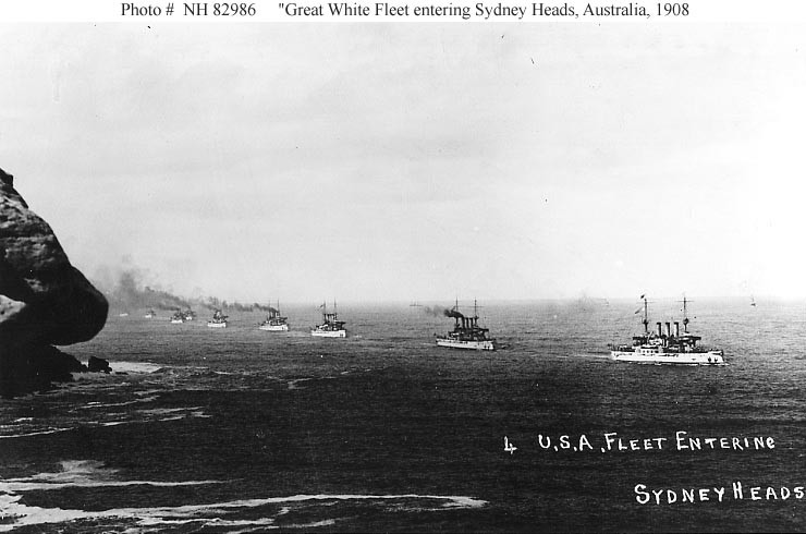 Photo #: NH 82986  World Cruise of the &quot;Great White Fleet&quot;, 1907-1909