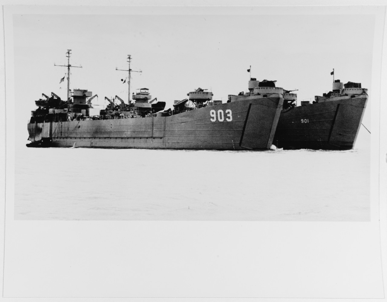 USS LST-903 (later: LYMAN COUNTY) and USS LST - 901 (later: LITCHFIELD COUNTY)