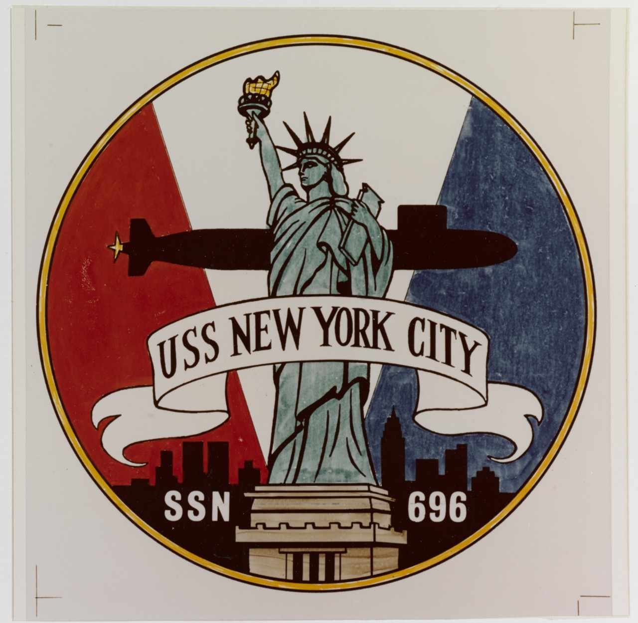 Insignia:  USS NEW YORK CITY (SSN-696)