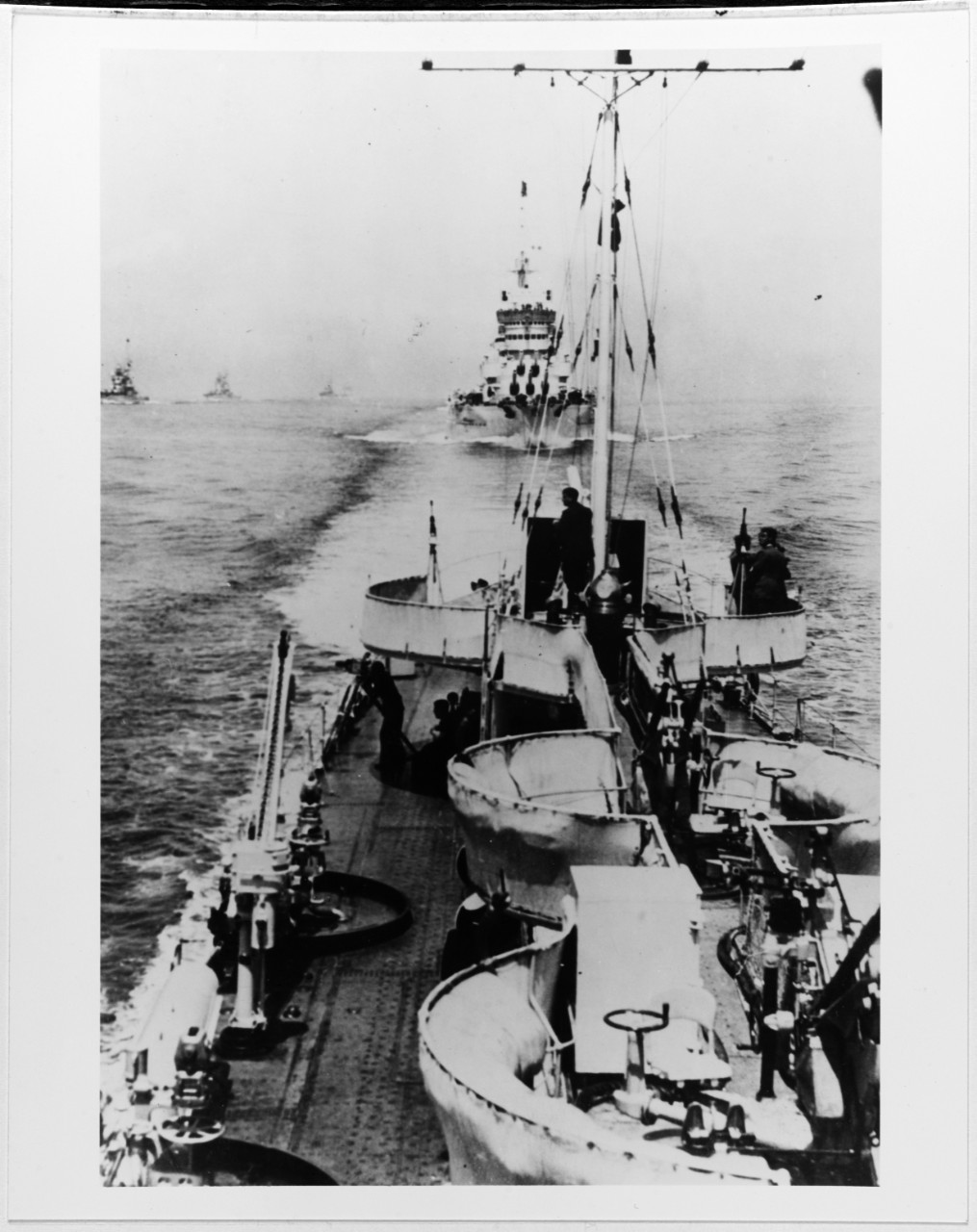 Italian warships at a naval review in the late 1930s.