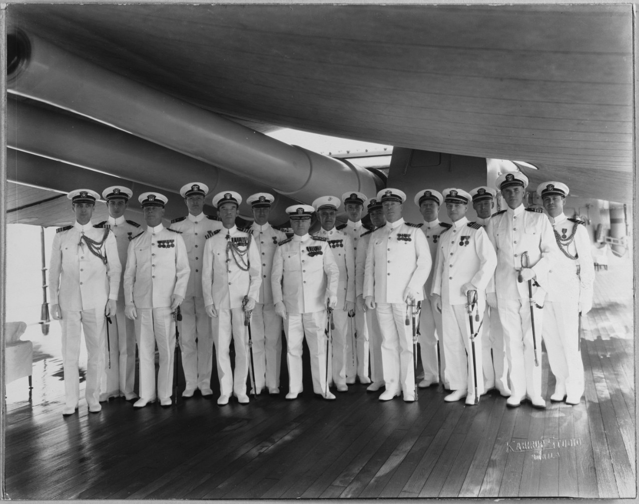 Photo #: NH 86636  Admiral Frank Brooks Upham, USN, Commander in Chief, U.S. Asiatic Fleet (front row, center)  