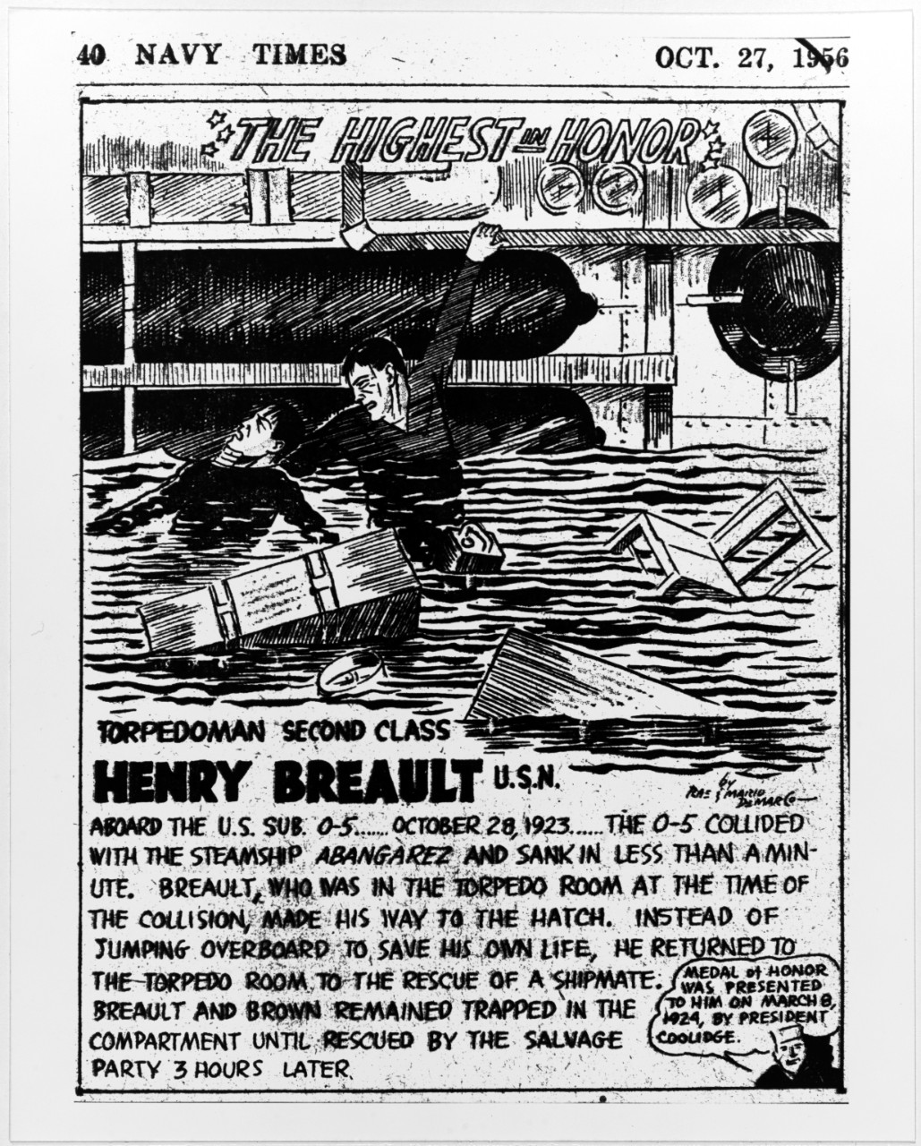 Torpedoman Second Class Henry Breault, USN