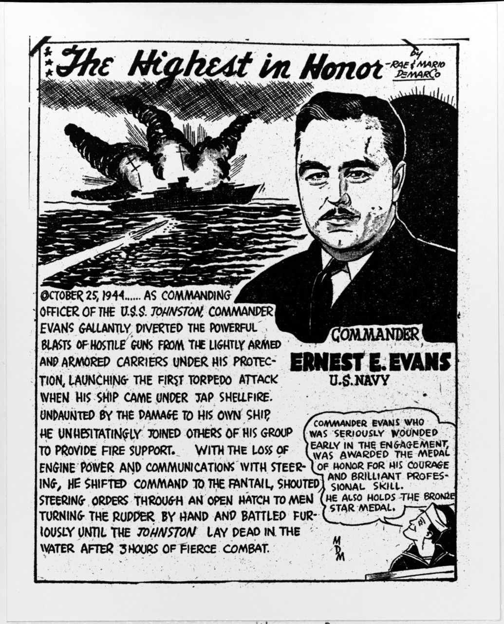 Commander Ernest E. Evans, USN