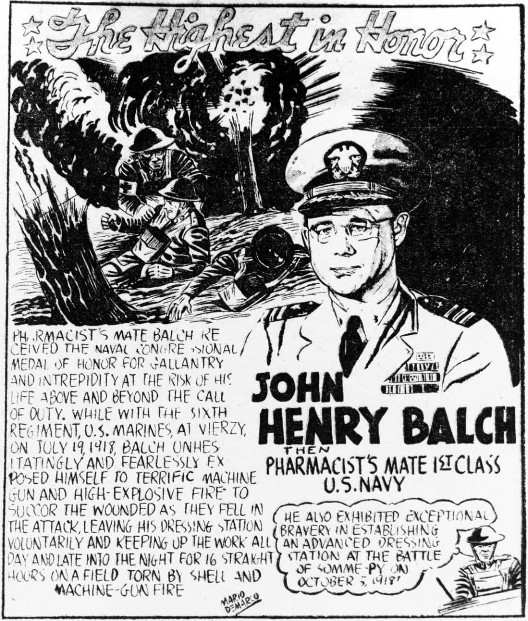 John H. Balch, Pharmacist's Mate First Class, USN