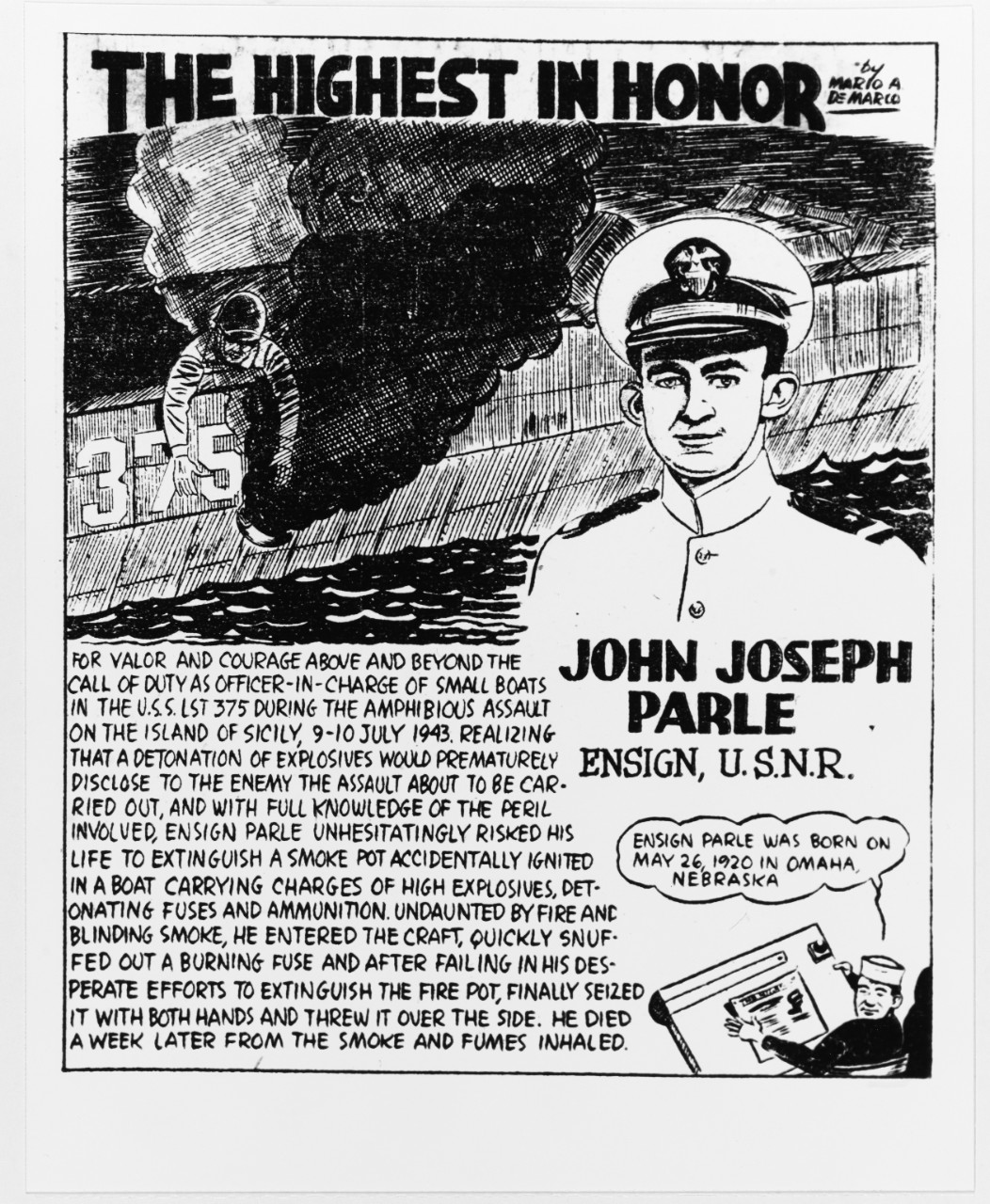 John J. Parle, Ensign, USNR