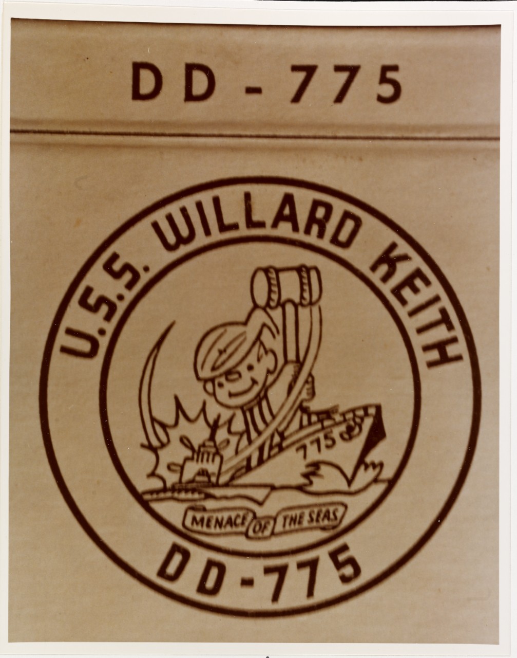 Insignia: USS WILLARD KEITH (DD-775)