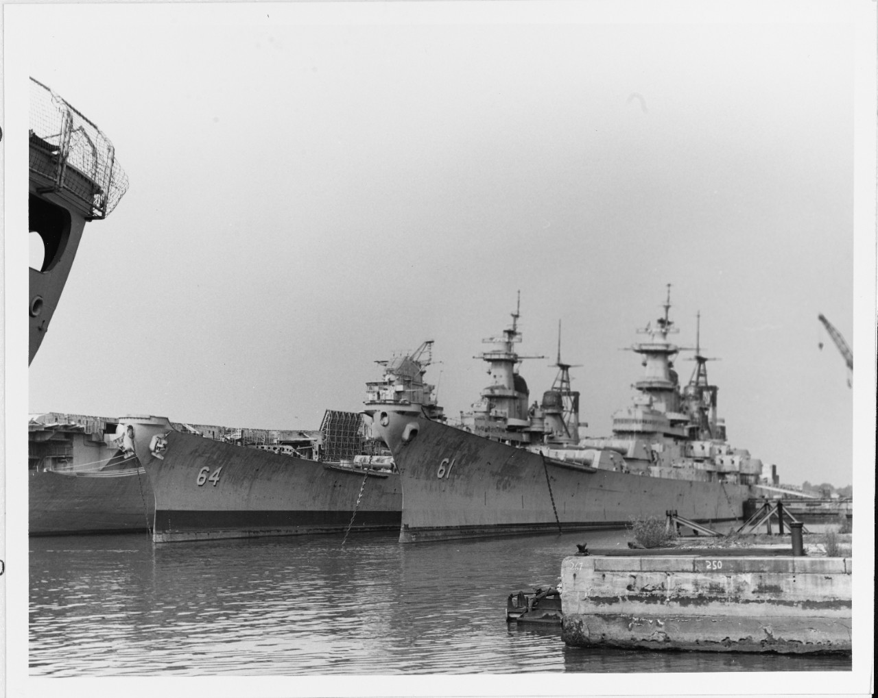 USS SHANGRI-LA (CVS-38); USS WISCONSIN (BB-64) and USS IOWA (BB-61)