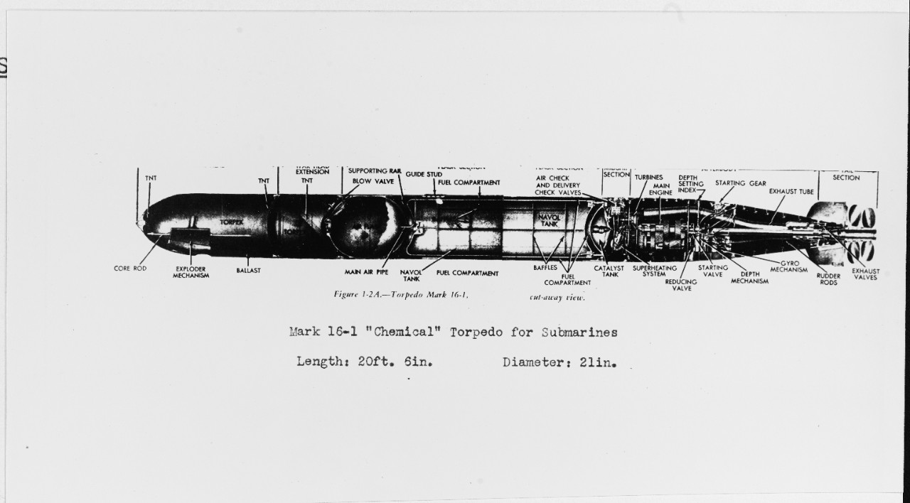 Mk. XVI-I "chemical" torpedo, for submarines.
