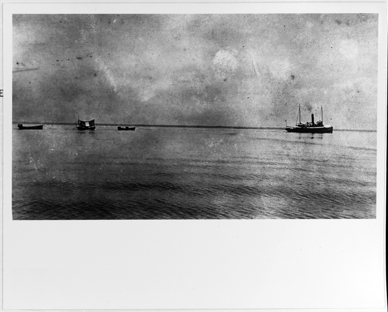 Gunnery target under tow of a tug