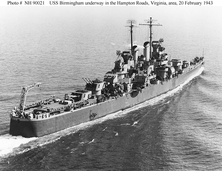 Photo #: NH 90021  USS Birmingham (CL-62)