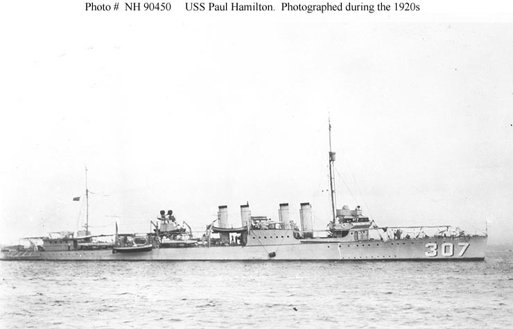 Photo #: NH 90450  USS Paul Hamilton (DD-307)