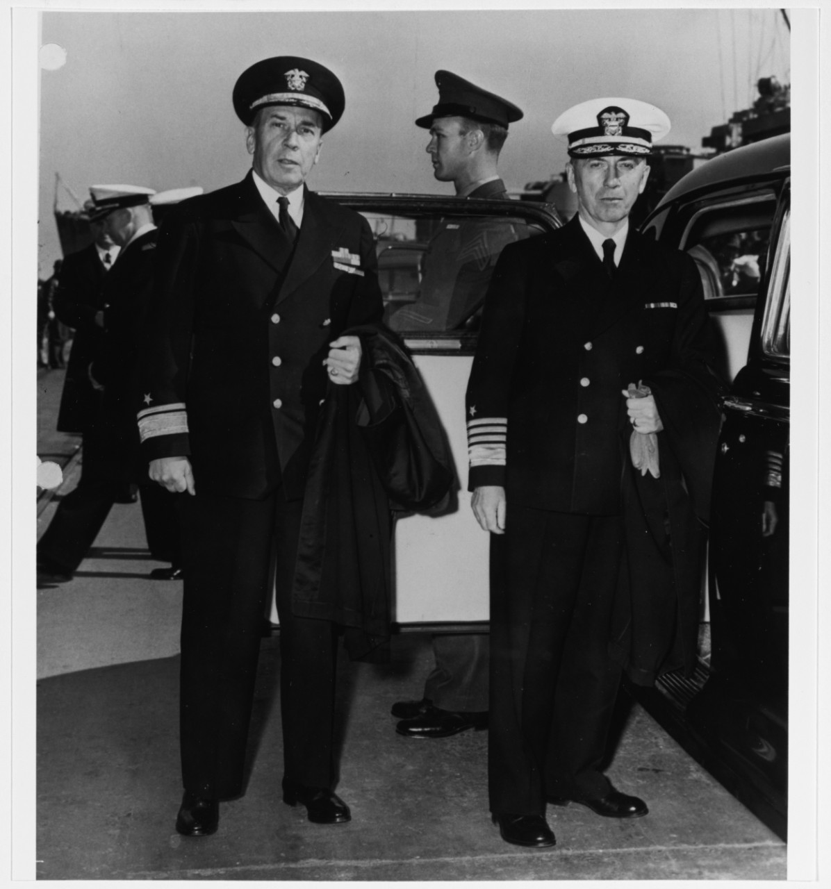Admiral Royal Eason Ingersoll and Rear Admiral Jules James