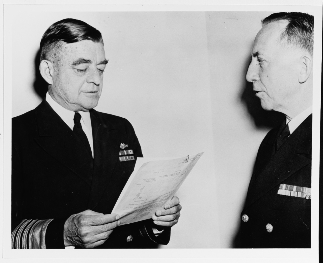 Admiral Richard S. Edwards and Admiral Royal Eason Ingersoll