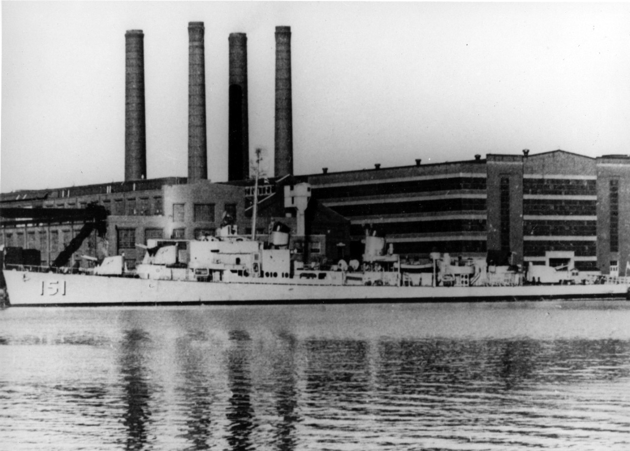 USS Richard E. Kraus (AG-151) at the Washington Navy Yard, DC, circa early 1950s. 