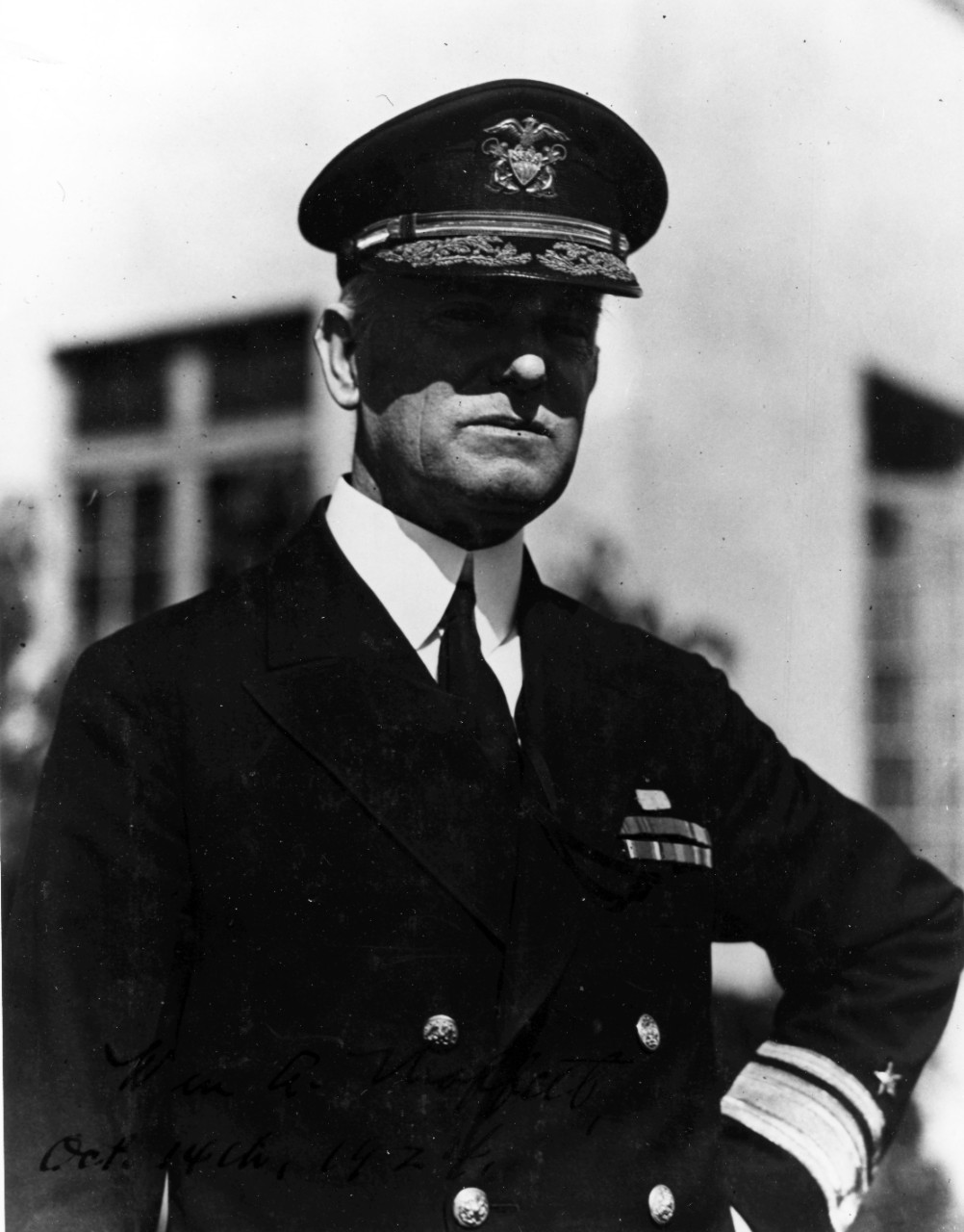 RADM William A. Moffett, October 14, 1924. Image is from the collection of VADM T.T. Craven. 