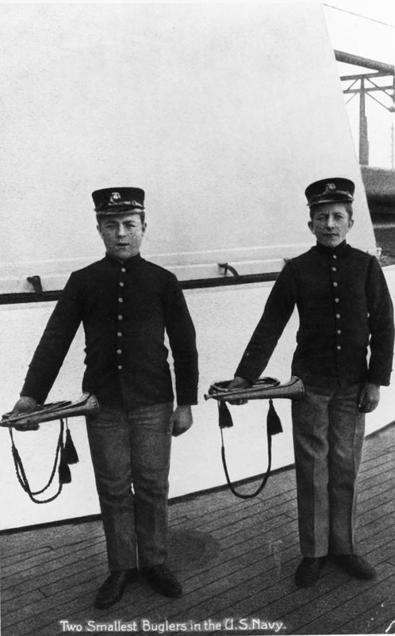 Smallest Buglers in the U.S. Navy