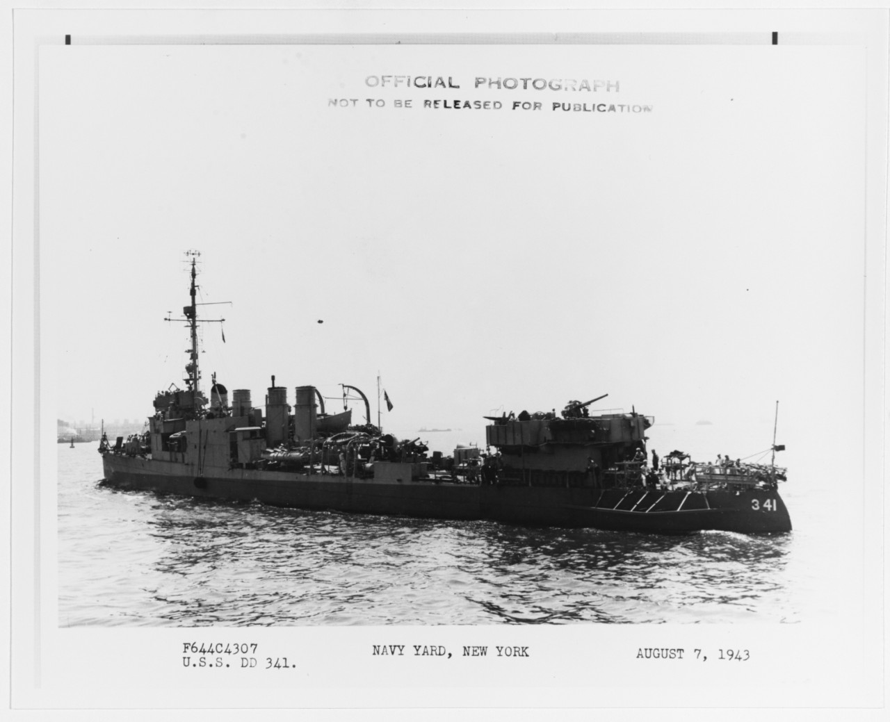 Photo #: NH 91581  USS Decatur (DD-341)