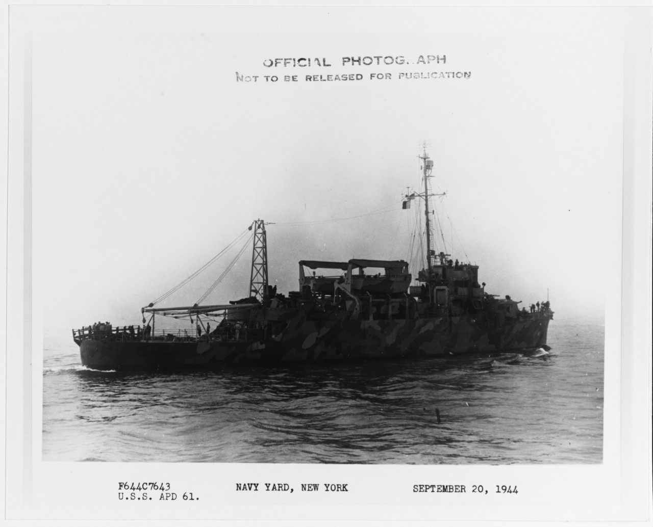 USS KEPHART (APD-61)