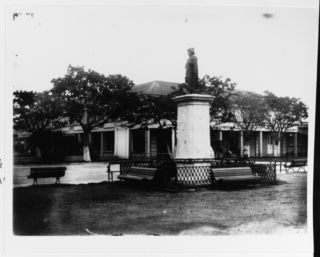 Statue of Juan Sebastian del el Cano at Cavite, Philippines, about 1909