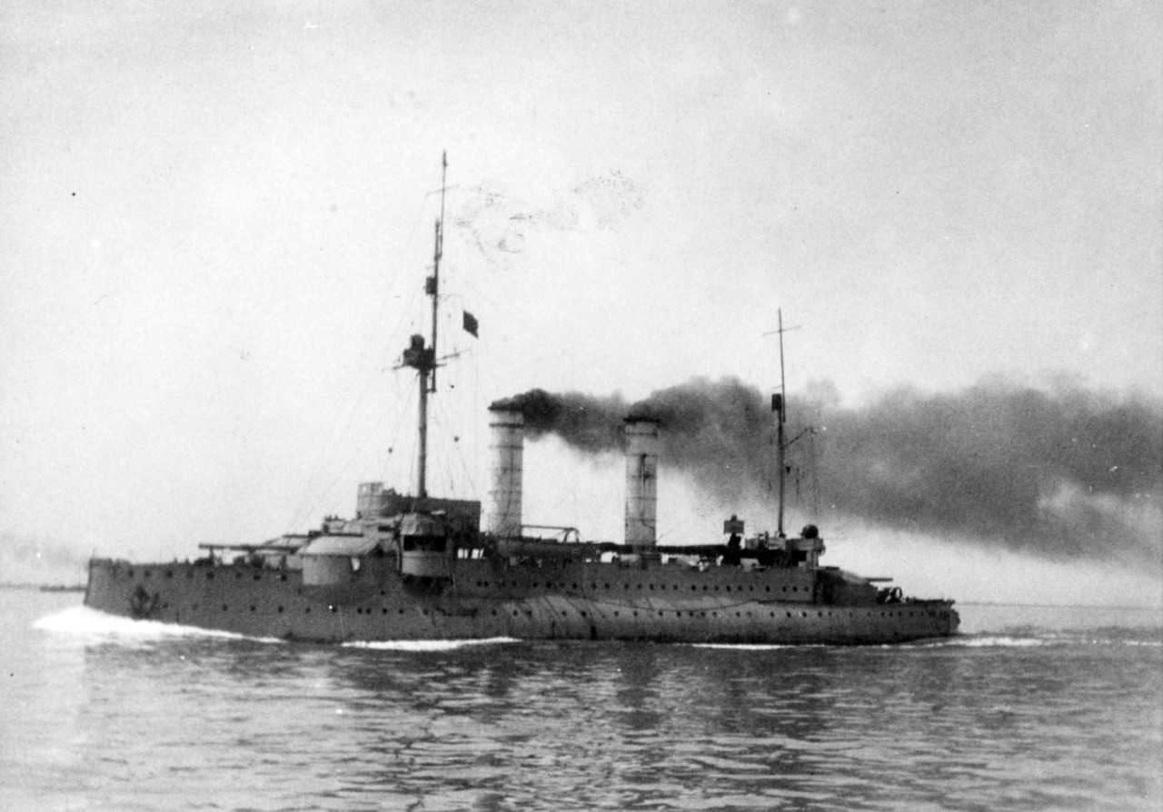 German Siegfried or Odin class coast defense battleship in about 1915
