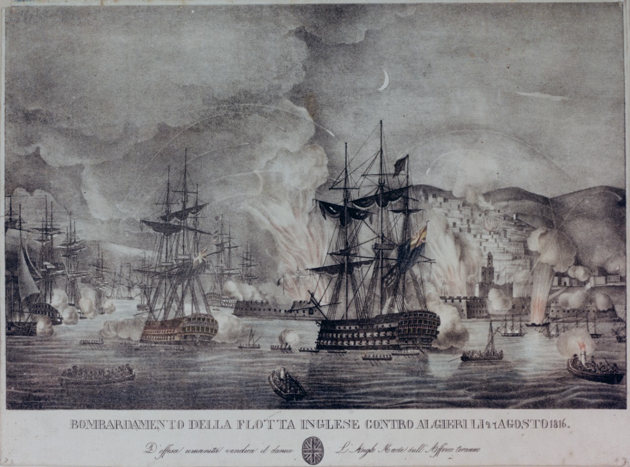 Bombardment of Algiers by the British Fleet, 27 August 1816.