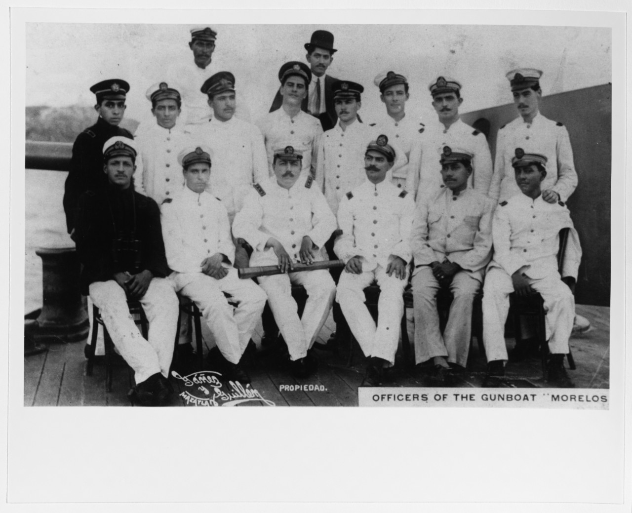 Officers of the Mexican Gunboat MORELOS