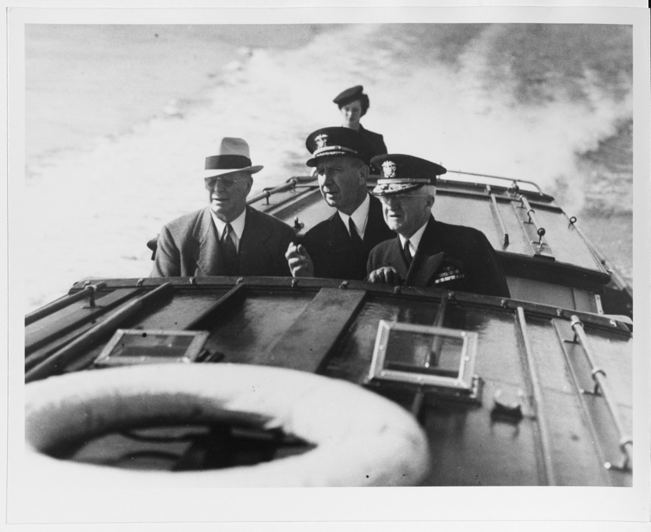 Frank Knox, Captain Lyman S. Perry, Admiral Harold R. Stark