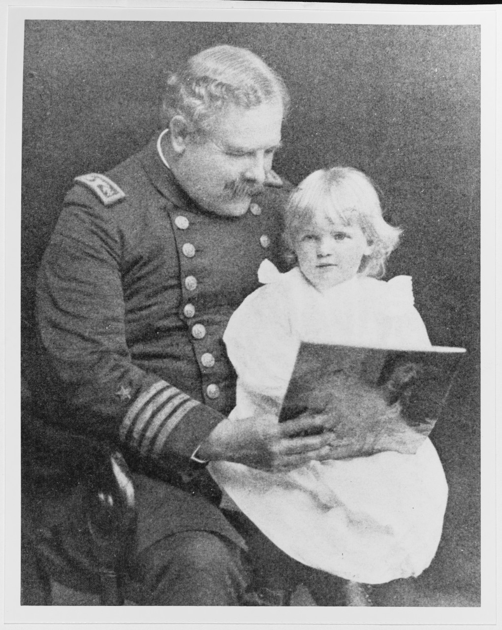 Charles Edgar Clark Rear Admiral, USN with Louisa Russell Hughes, his granddaughter