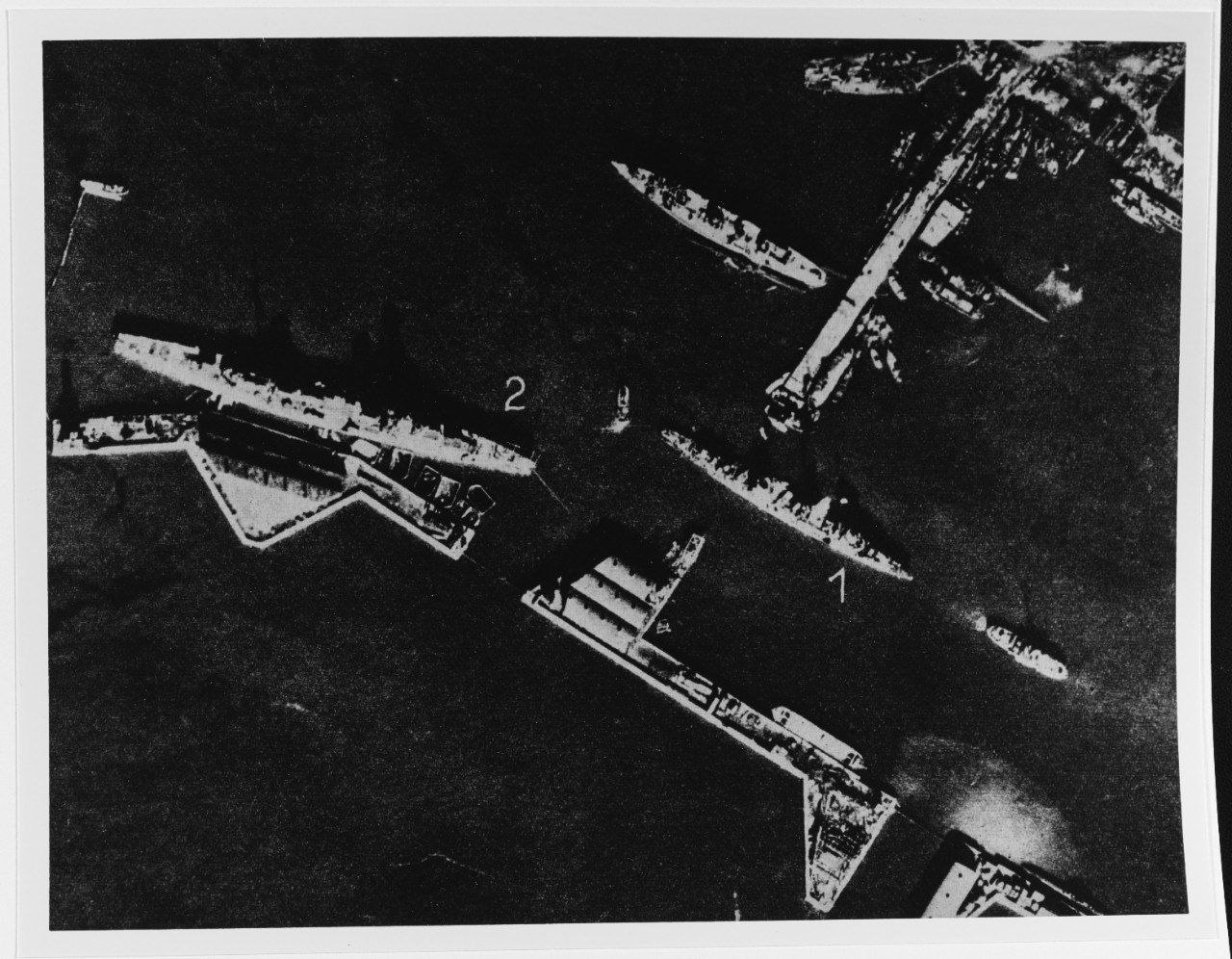 Soviet warships at Kronstadt Naval Base in Fall 1941