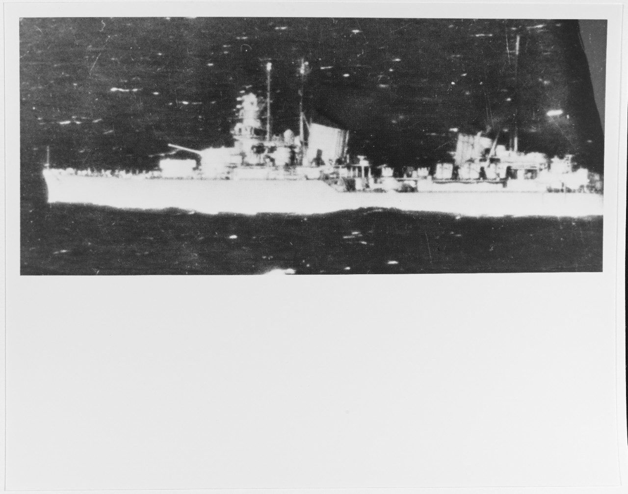 Soviet KIROV class cruiser at sea, circa 1955-1960
