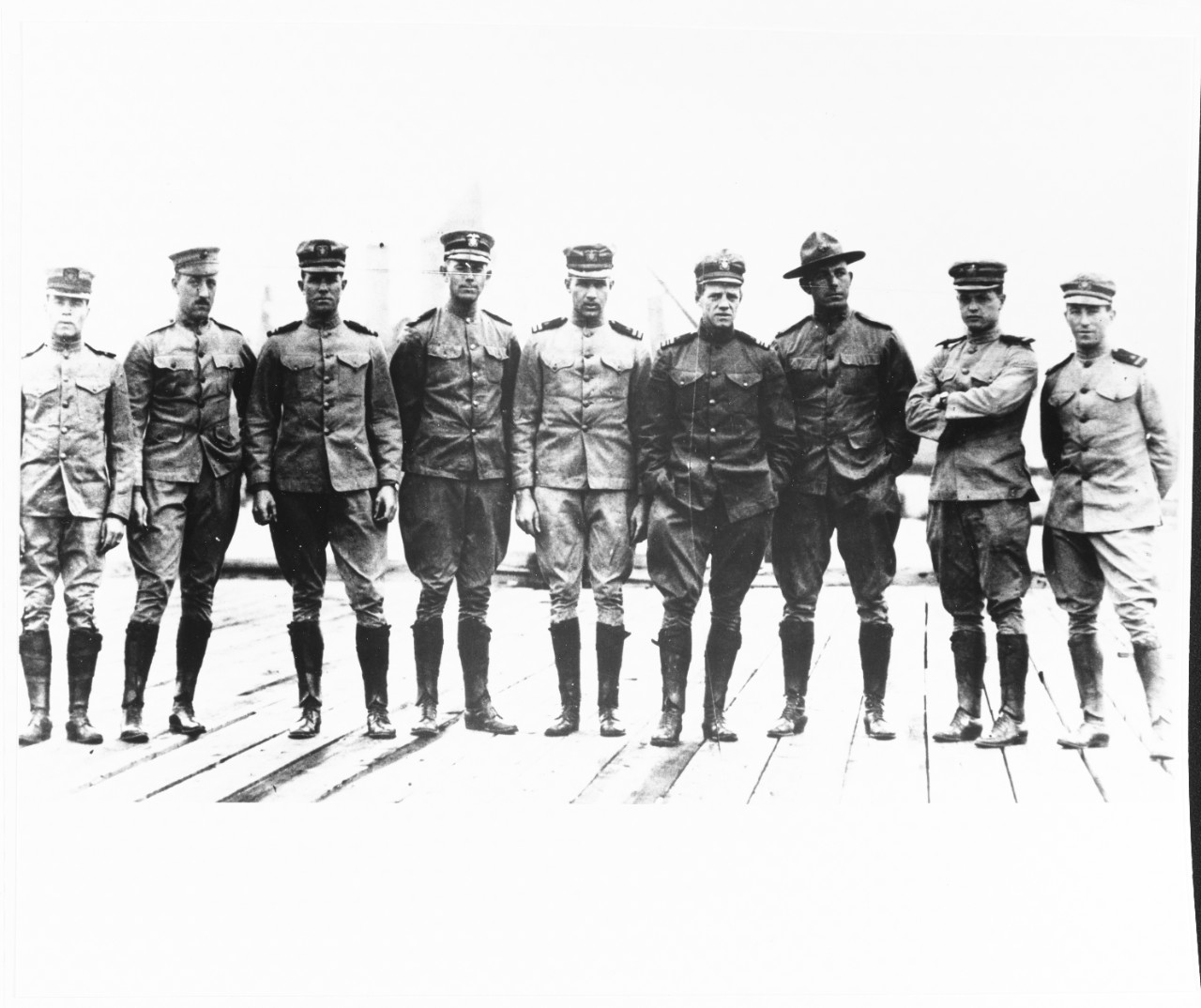Commissioned officers of the Aviation Corps, at the Naval Aeronautic Station, Pensacola, Florida, March 1914.
