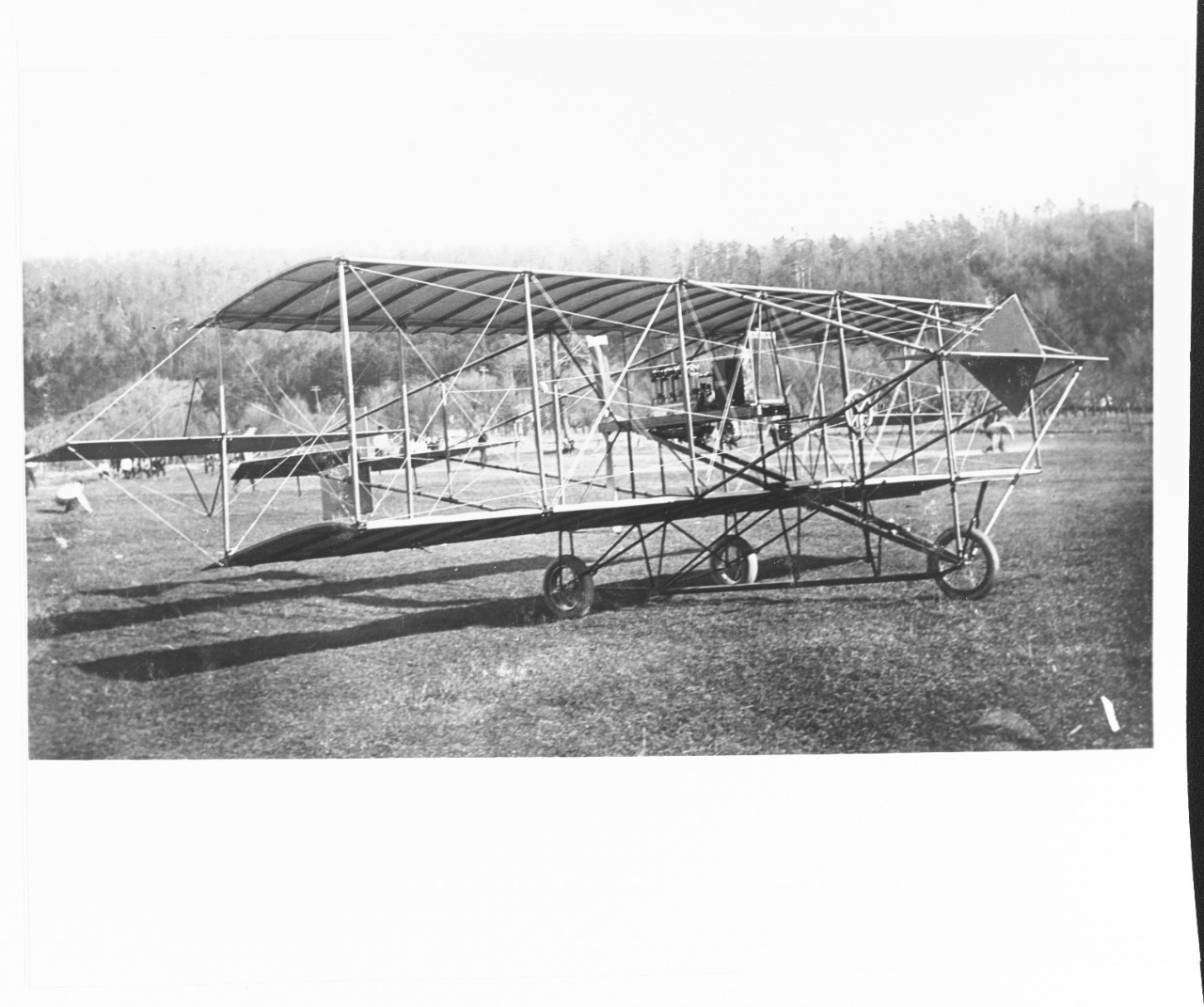 Curtiss 4-cylinder pusher biplane