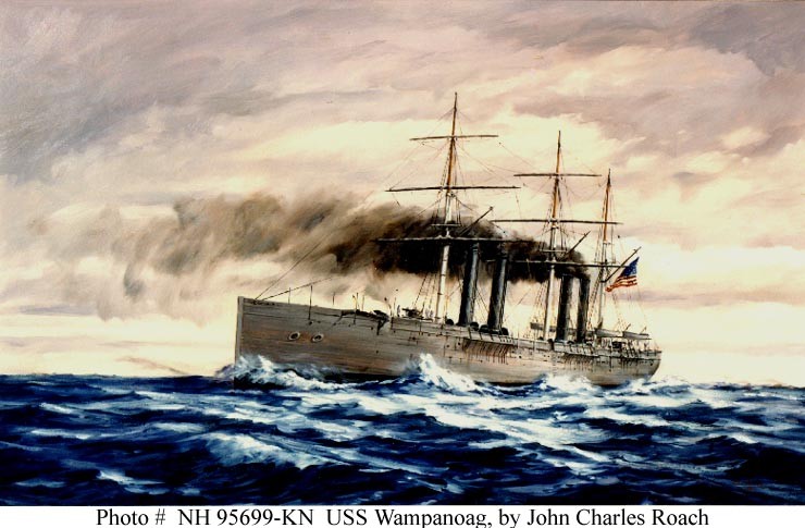 Photo #: NH 95699-KN  &quot;An Incident of the Late War with Great Britain ... USS Wampanoag Escaping from the Channel Fleet after Destroying the Halifax Convoy, July Fourth, 1866&quot;
