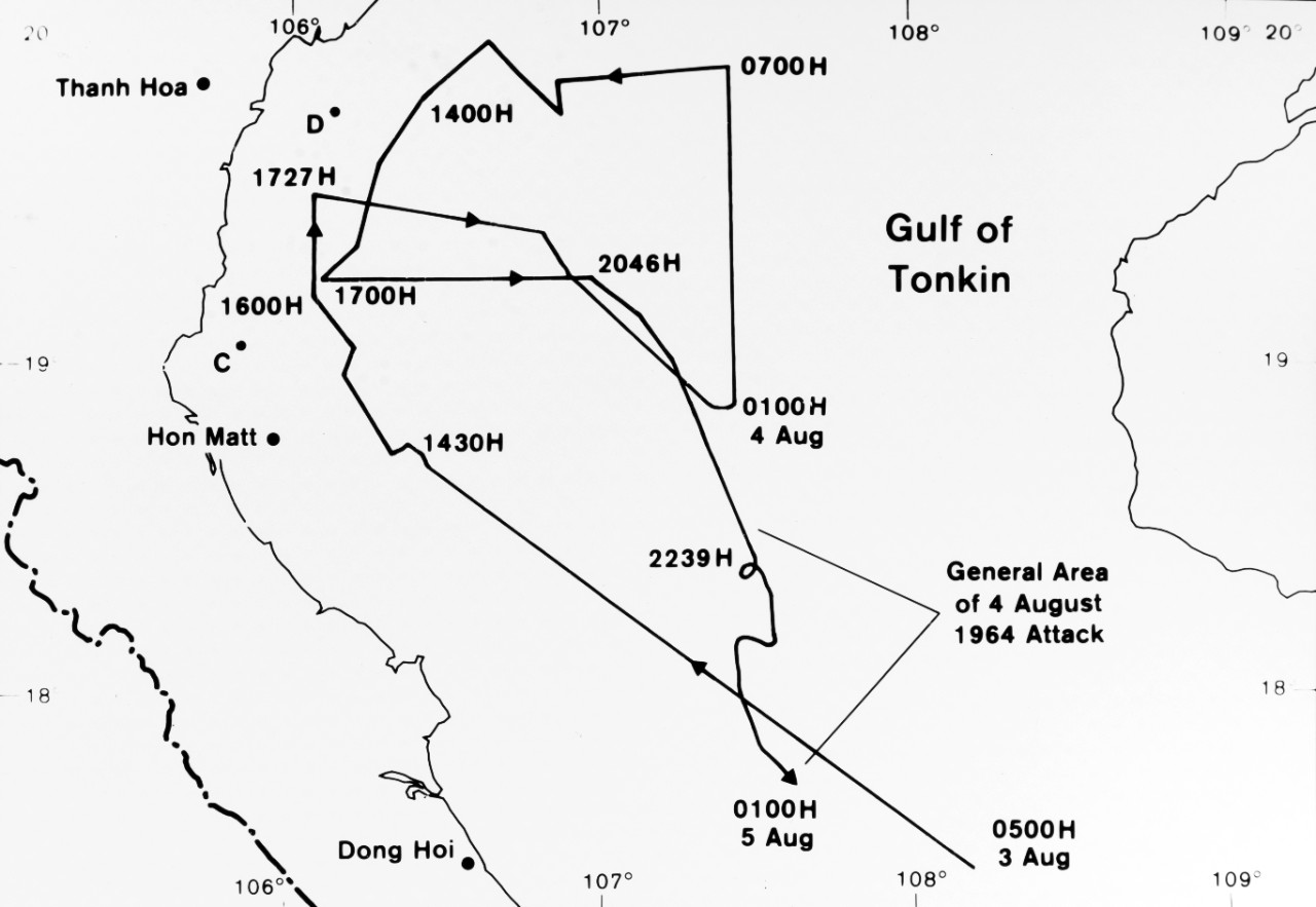 Photo #: NH 96350  Tonkin Gulf Incident, August 1964