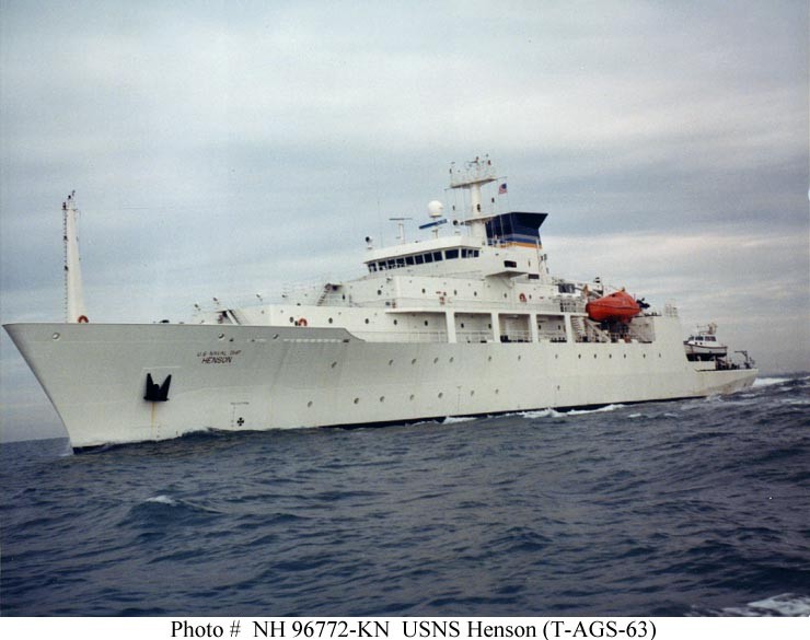 Photo #: NH 96772-KN (Color)  USNS Henson (T-AGS-63)