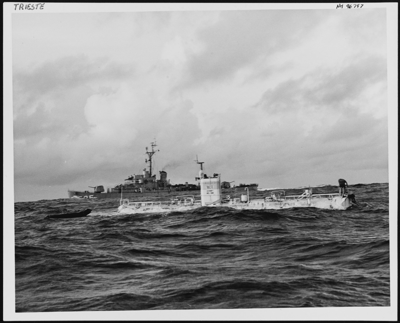 Photo #: NH 96797  U.S. Navy Bathyscaphe Trieste (1958-1963)