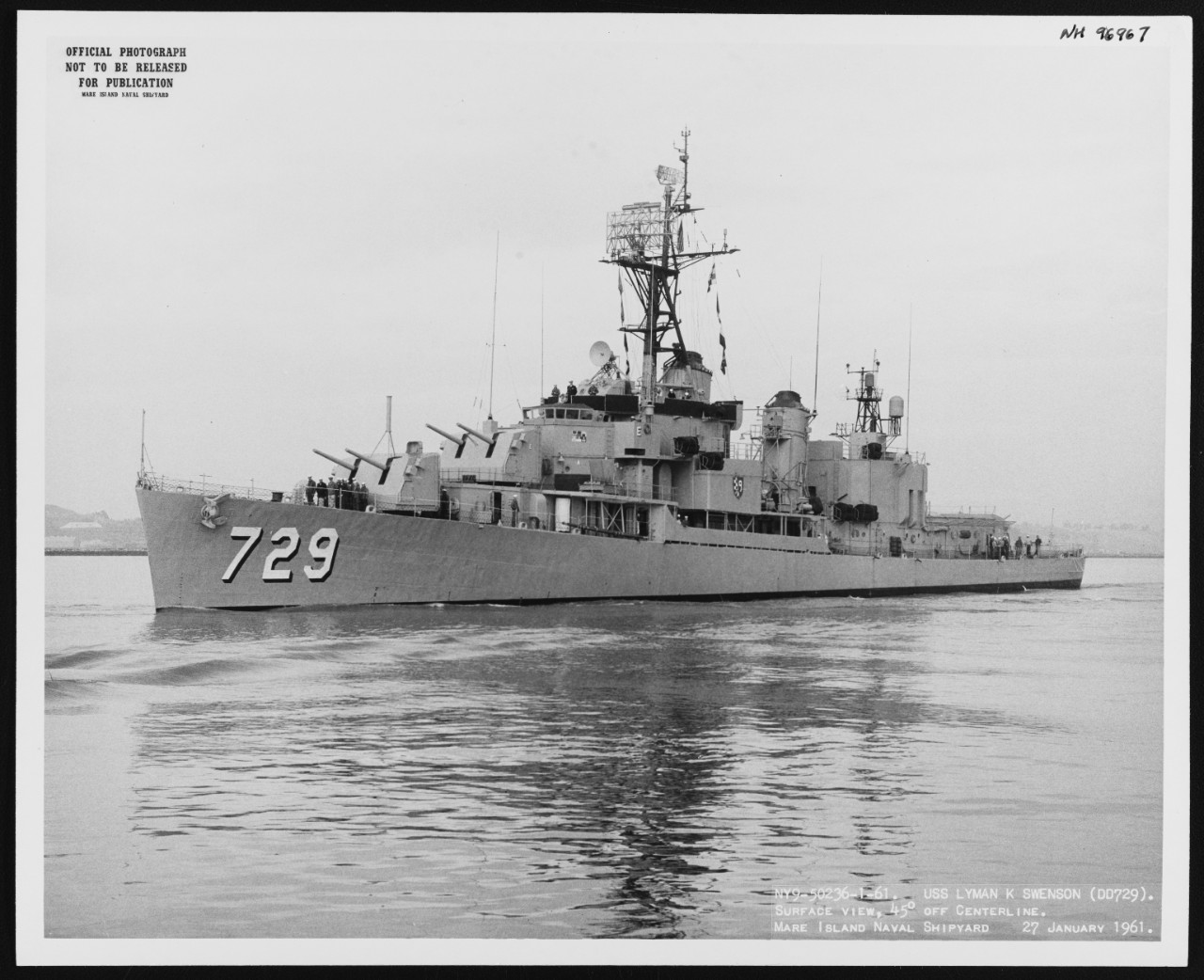 Photo #: NH 96967  USS Lyman K. Swenson (DD-729)