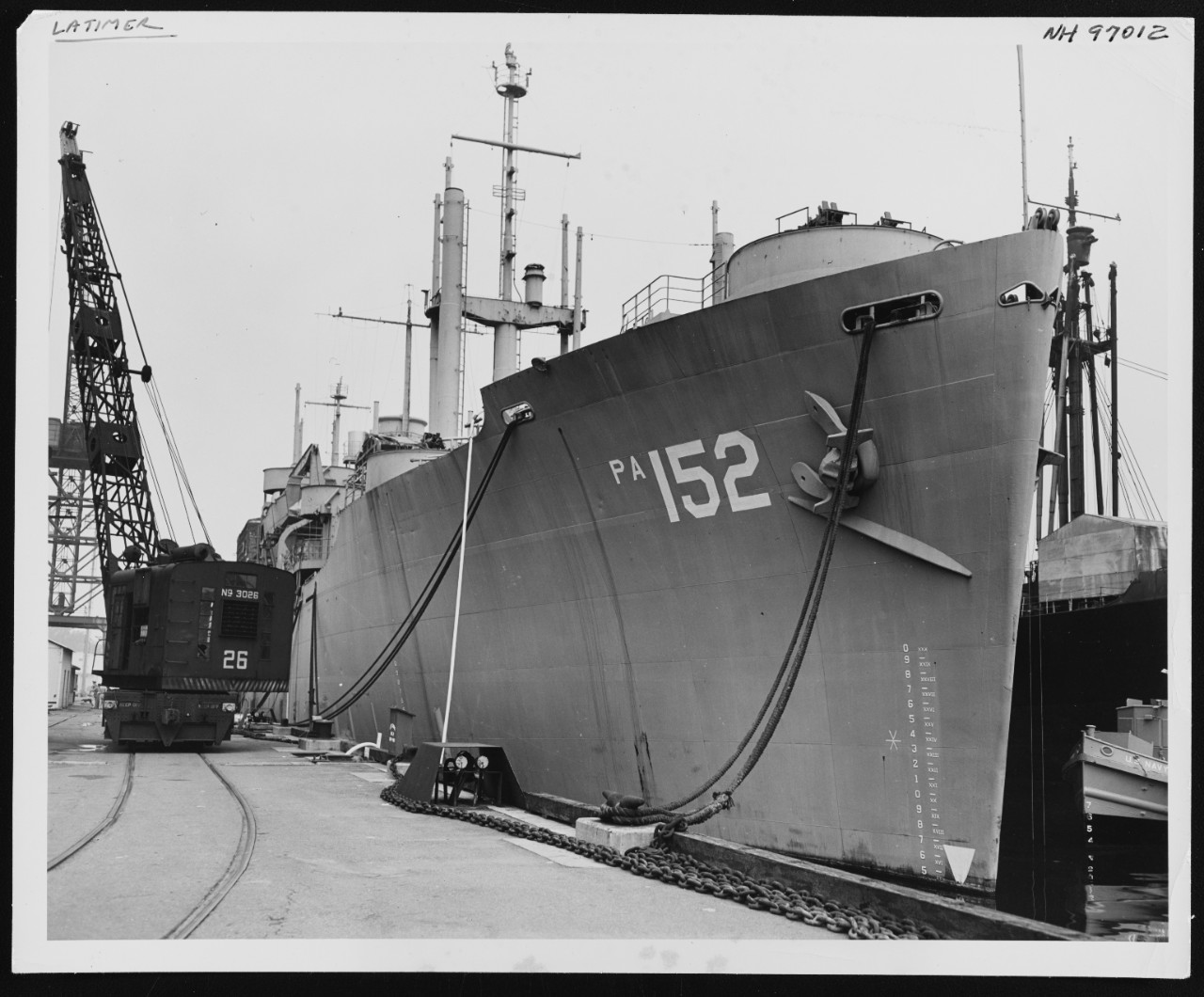 Photo #: NH 97012  USS Latimer (APA-152)