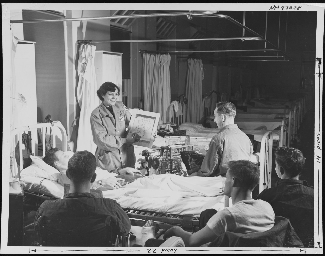 Photo #: NH 97028  Red Cross Worker at a Military Hospital, 1951