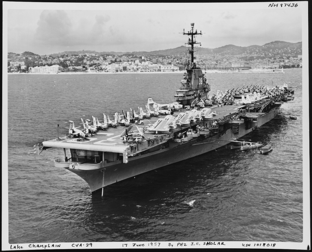 Photo #: NH 97436  USS Lake Champlain (CVA-39)