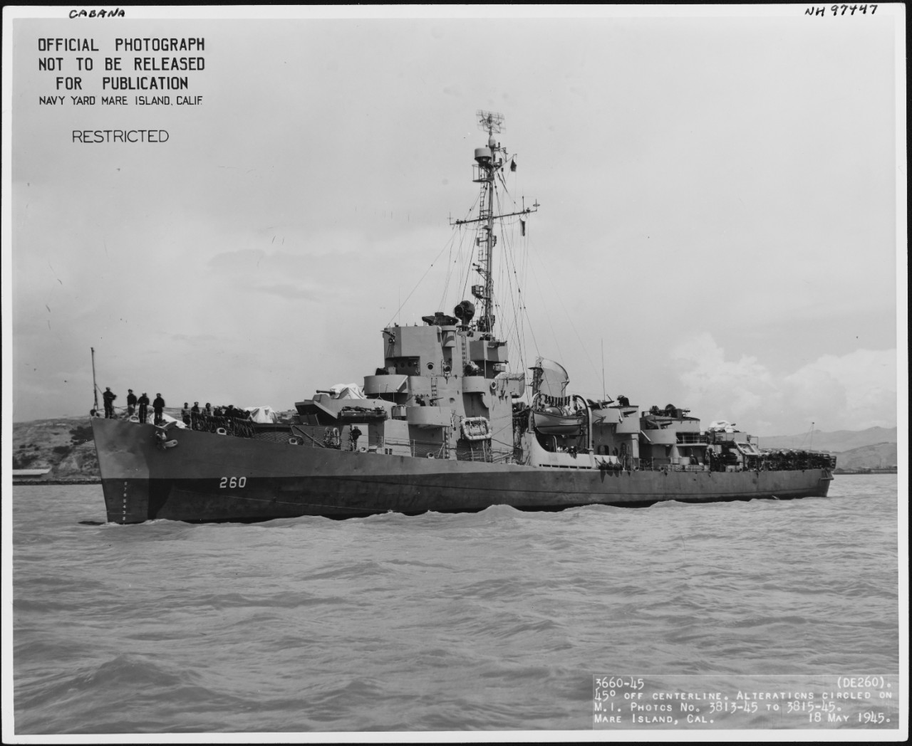 Photo #: NH 97447  USS Cabana (DE-260)