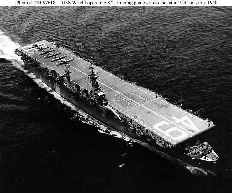 Photo #: NH 97618  USS Wright (CVL-49)