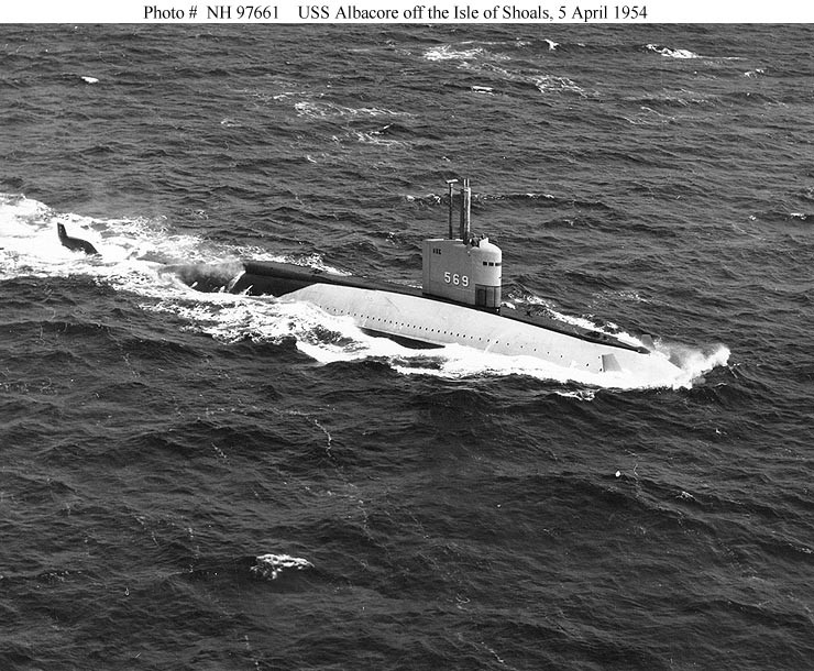 Photo #: NH 97661  USS Albacore (AGSS-569)