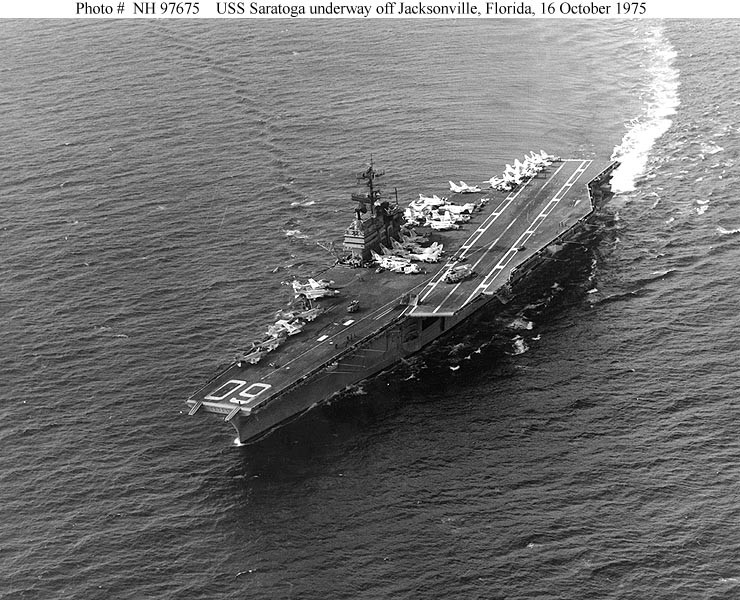 Photo #: NH 97675  USS Saratoga (CV-60)
