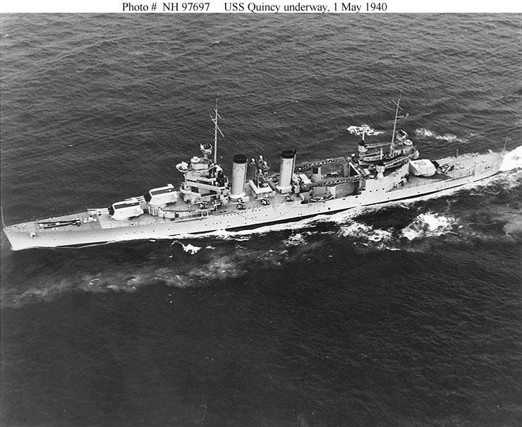 Photo #: NH 97697  USS Quincy (CA-39)